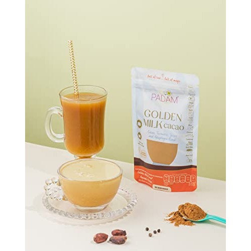 Golden Milk Cacao Powder with Turmeric and Ginger | Gluten-Free,...