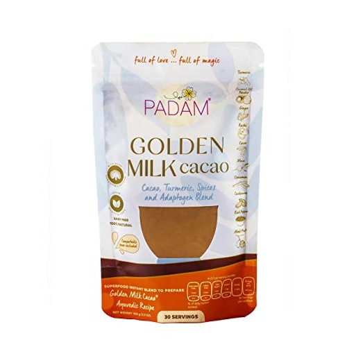 Golden Milk Cacao Powder with Turmeric and Ginger | Gluten-Free,...