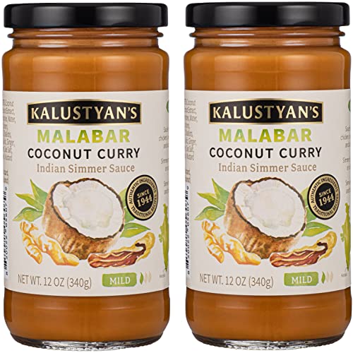 Kalustyan’s, Malabar Coconut Curry Indian Simmer Sauce, 12oz - 2...