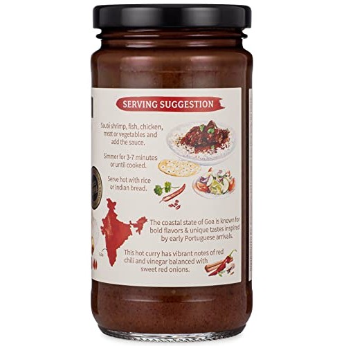 Kalustyan’s, Vindaloo Spicy Curry Indian Simmer Sauce, 12oz - 2 ...