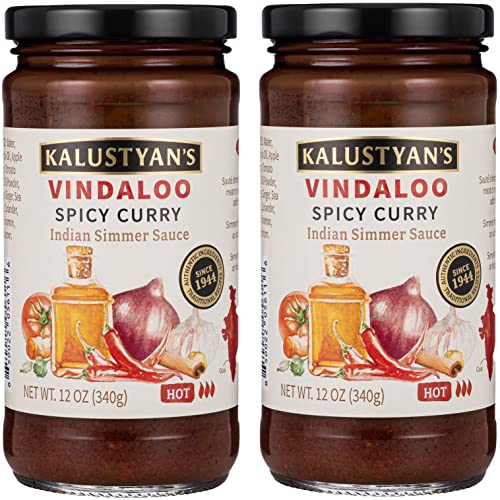 Kalustyan’s, Vindaloo Spicy Curry Indian Simmer Sauce, 12oz - 2 ...