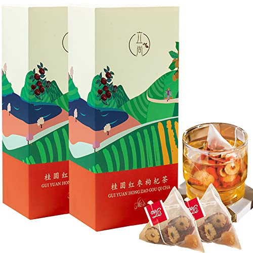 Longan Red date Chinese wolfberry Double rose Tea 2 Boxes180g,3...