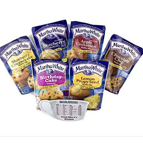 Martha White Muffin Mix Variety Pack Of 6 Flavors - Blueberry, B