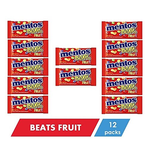 Mentos Beats Fruit Candy Mint - Chewy Sweets With Assorted Flavo...