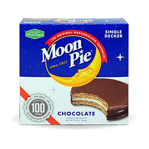 Moon Pie Single Decker Original Marshmallow Sandwich Bundle - Ch...