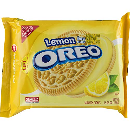 Oreo Sandwich Cookies - Lemon Creme - 15.25 Ounces (Pack ...