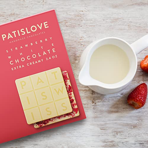 Patislove Handmade White Chocolate With Strawberry, Extra Creamy...