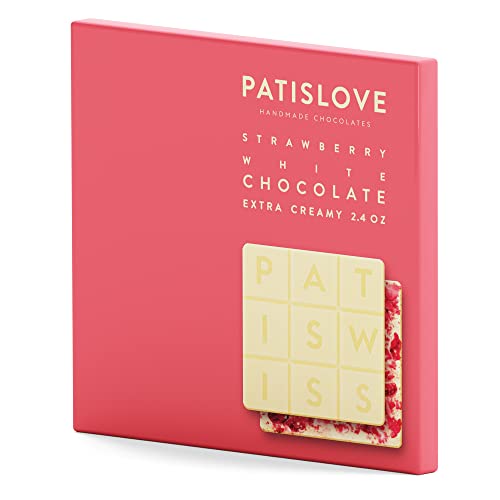 Patislove Handmade White Chocolate With Strawberry, Extra Creamy...