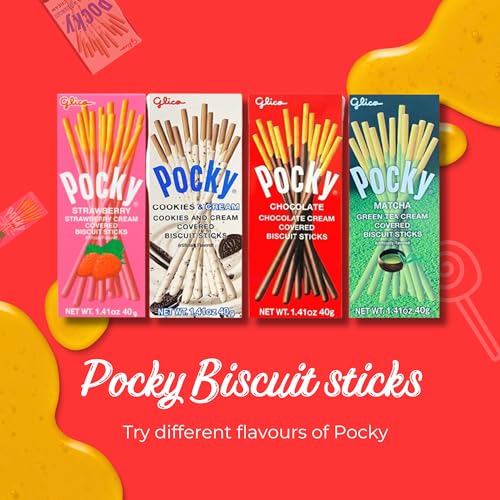 Pocky Japanese Snacks - 4-Pack Delightful Assortment - Includes ...