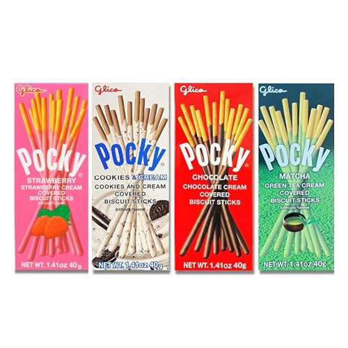 Pocky Japanese Snacks - 4-Pack Delightful Assortment - Includes ...