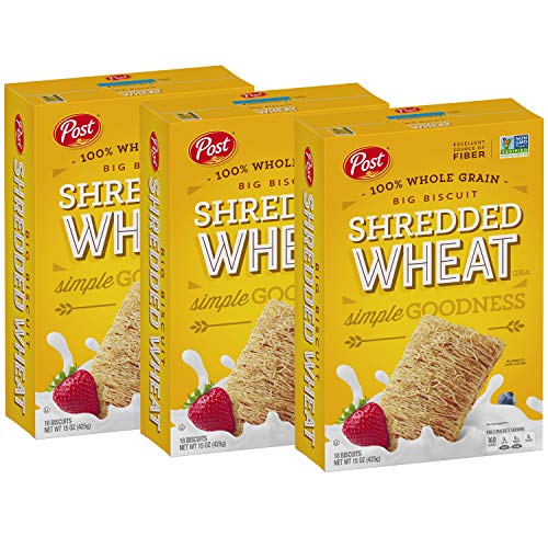 Post Shredded Wheat Cereal, Original Big Biscuit, 100% Whole Gra