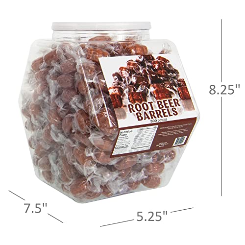 Root Beer Barrels Hard Candy Bulk Tub, 300 Pieces | Old Fashione...