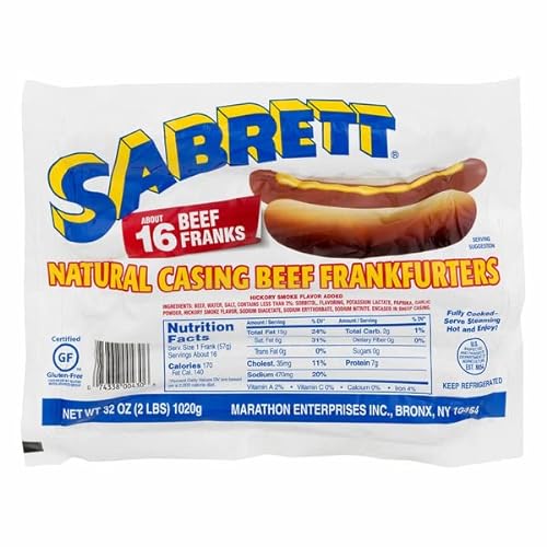 Sabrett Natural Casing Beef Frankfurters 2 lb