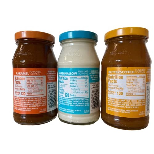 Smuckers Toppings Caramel - Marshmallow - Butterscotch Kosher T...