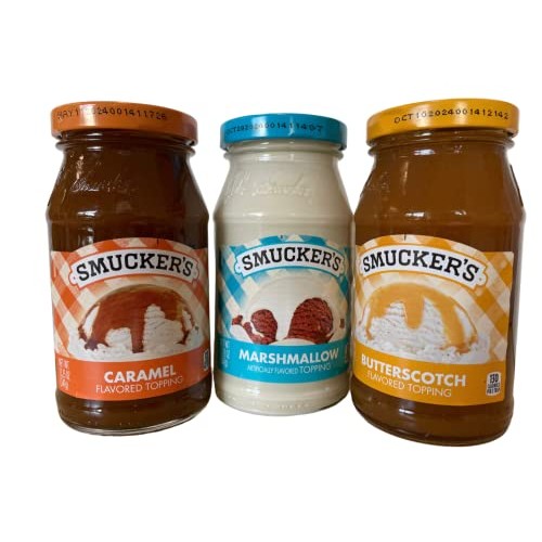 Smuckers Toppings Caramel - Marshmallow - Butterscotch Kosher T...