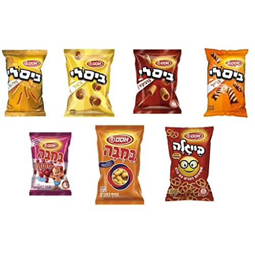 Snacks Bundle Osem, Israeli Bamba Peanut Butter, Bissli Onion Gr...