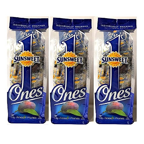 Sunsweet Ones Individually Wrapped Pitted Prunes - 3 Packages E