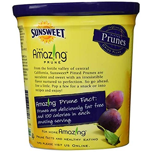 Sunsweet Prunes, Pitted Prunes Bundle, ONE 16 oz Canister of Dri...