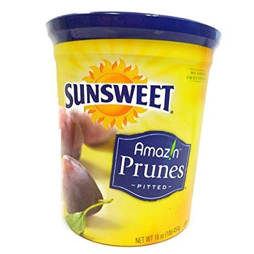 Sunsweet Prunes, Pitted Prunes Bundle, ONE 16 oz Canister of Dri...