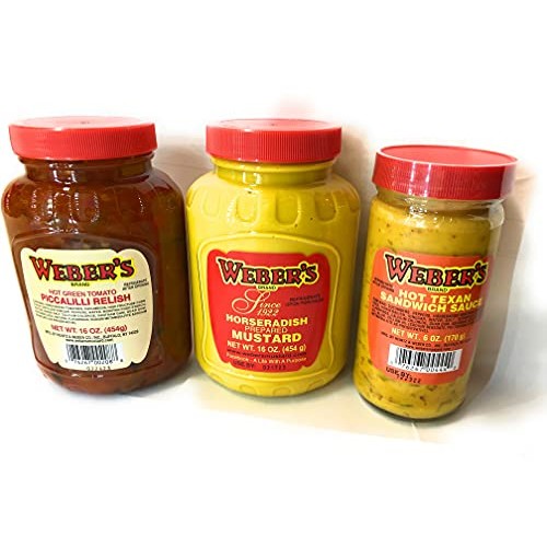 Webers Horseradish Mustard Combo with Piccalilli Relish and Hot ...