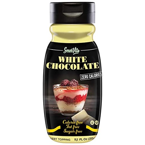 White chocolate syrup 11.1 fl oz and strawberry syrup 10.6 fl oz...