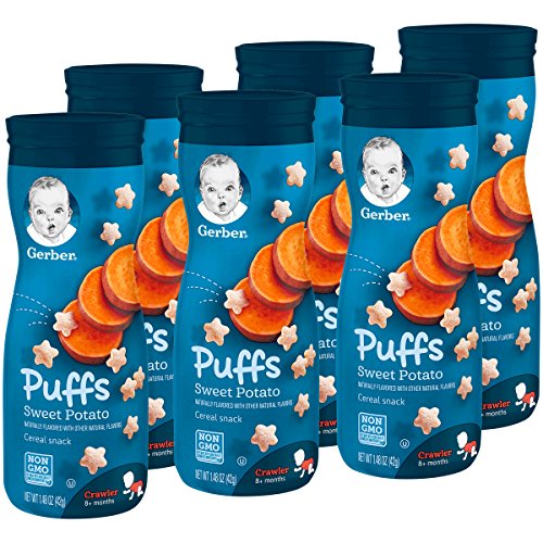 Gerber Puffs Cereal Snack, Sweet Potato, Naturally Flavored With