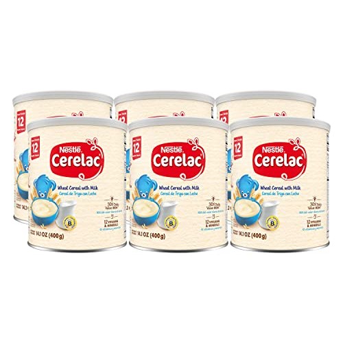 Nestle Cerelac Wheat With Milk Cereal, 14.10 Ounce Pack - 6