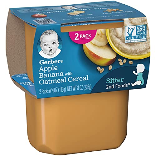 Gerber Baby Food, 2Nd Foods, Apple Banana With Oatmeal, 8 Oz 2 C