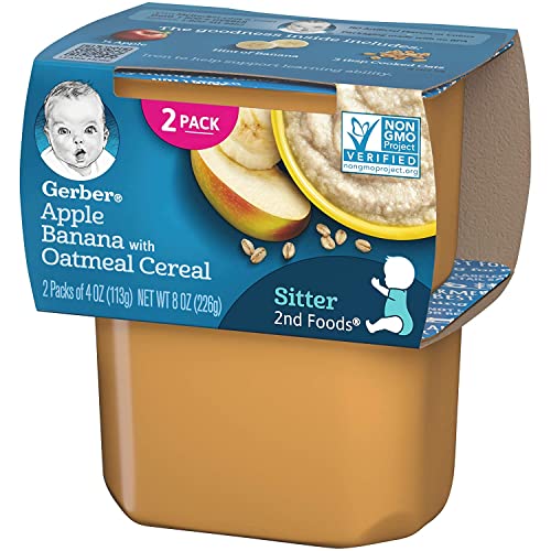 Gerber Baby Food, 2Nd Foods, Apple Banana With Oatmeal, 8 Oz 2 C