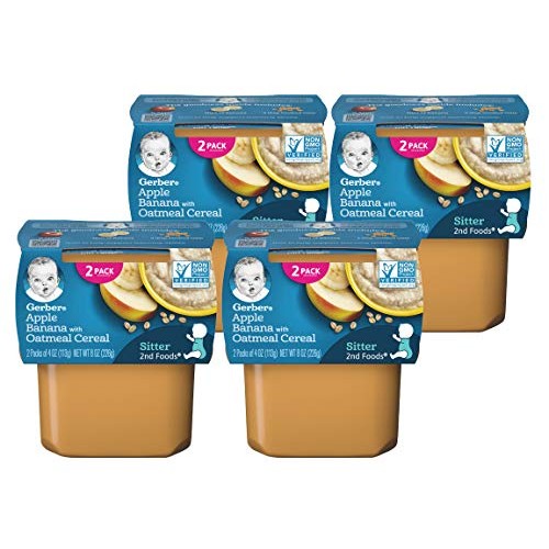 Gerber Baby Food, 2Nd Foods, Apple Banana With Oatmeal, 8 Oz 2 C