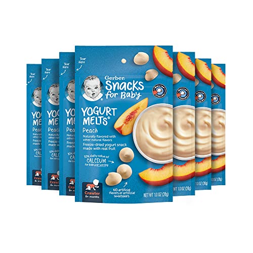 Gerber Yogurt Melts Freeze-Dried Yogurt Snack, Peach, 1 Ounce P