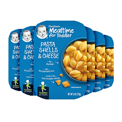 Gerber Pasta Shells &Amp; Cheese, 6 Ounce Pack Of 6