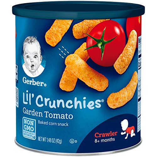 Gerber Lil Crunchies, Garden Tomato, 1.48 Ounce Canister Pack