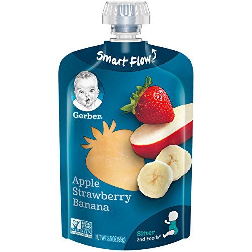 Gerber Purees 2Nd Foods Apple Strawberry Banana Pouch Pack Of 12