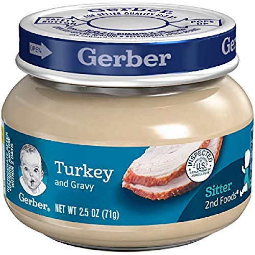 Gerber Purees 2Nd Foods Turkey &Amp; Gravy, 2.5 Ounce Jars Pack Of 10