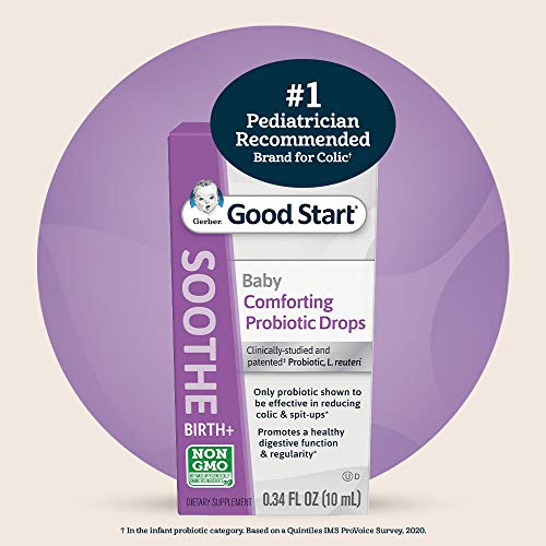 Gerber Soothe Baby Everyday Probiotic Drops For Newborn, Infants