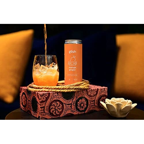 Glish Mango Ginger - Functional Sparkling Water, Aids Immune & G...