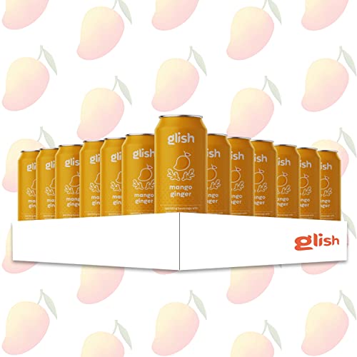 Glish Mango Ginger - Functional Sparkling Water, Aids Immune & G...