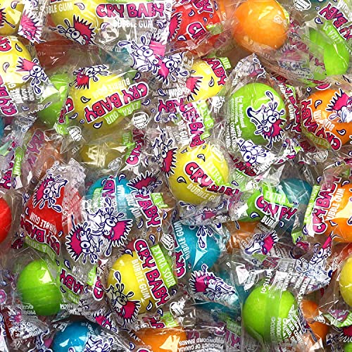 Sour Gumballs - Cry Baby Sour Fruit Gum - 60 Pcs Individually Wr...