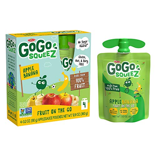 Gogo Squeez Applesauce On The Go, Apple Banana, 3.2 Ounce 4 Pou