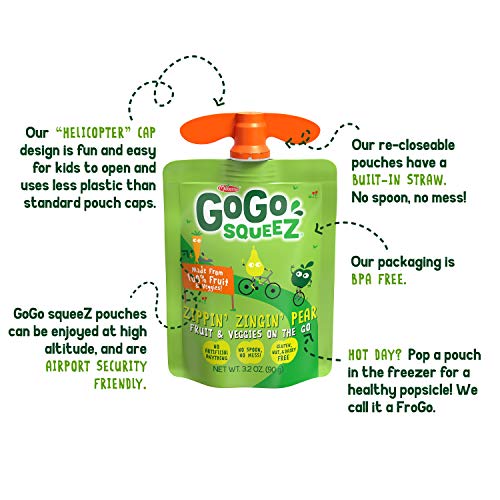 Gogo Squeez Fruit &Amp; Veggiez, Variety Pack Pear/Berry, 3.2 Ounc