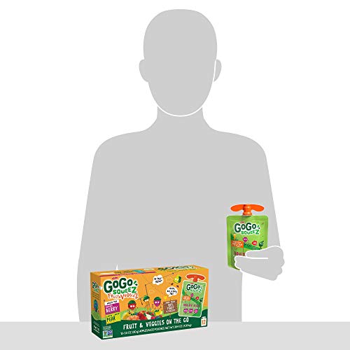 Gogo Squeez Fruit &Amp; Veggiez, Variety Pack Pear/Berry, 3.2 Ounc