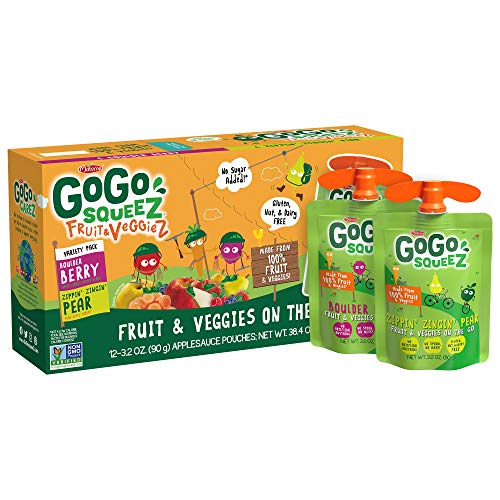 Gogo Squeez Fruit &Amp; Veggiez, Variety Pack Pear/Berry, 3.2 Ounc