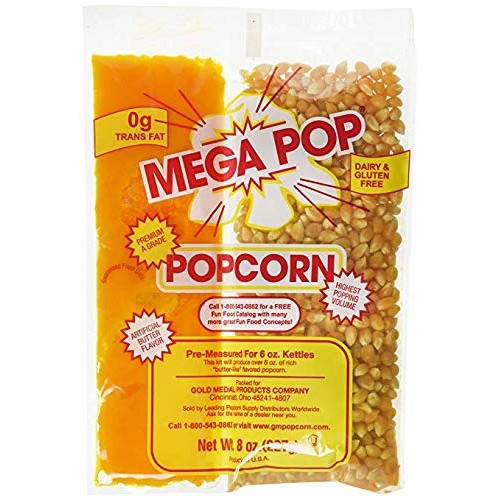 Gold Medal Mega Pop Popcorn Kit 8 Oz Produce Butter Like Flavor