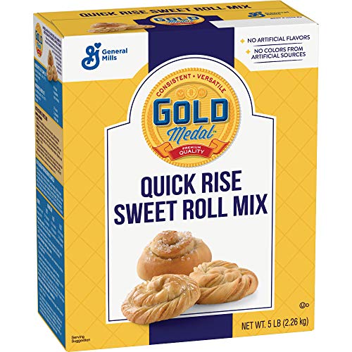 Gold Medal Quick Rise Sweet Roll Mix, 5 Lb Box Pack Of 6