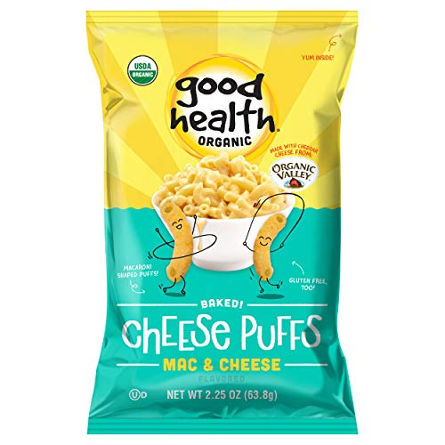 Good Health Organic Baked Puffs, Mac & Cheese – 2.25 oz. Bags 1...