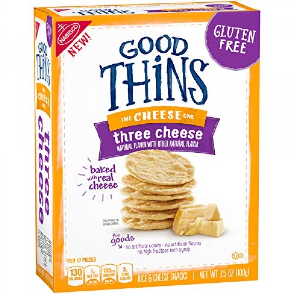 Good Thins Three Cheese Rice & Cheese Snacks Gluten Free
