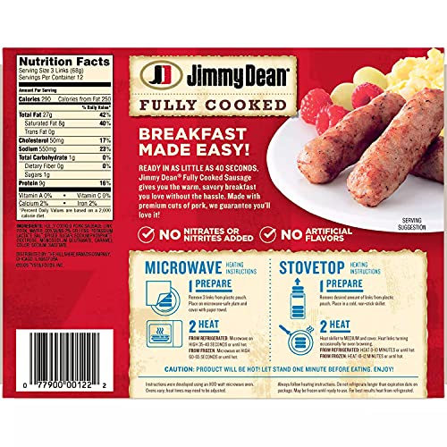 Jimmy Dean Bundle Pack - Fully Cooked Original Pork Sausage Link