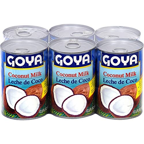 Goya Coconut Milk Leche De Coco Six 13.5 Ounce Cans