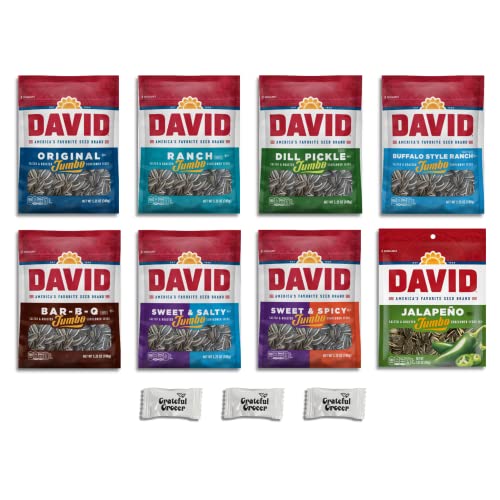 David Sunflower Seeds Variety Pack - Flavored Sunflower Seeds To...